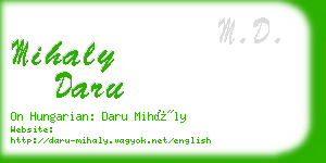 mihaly daru business card